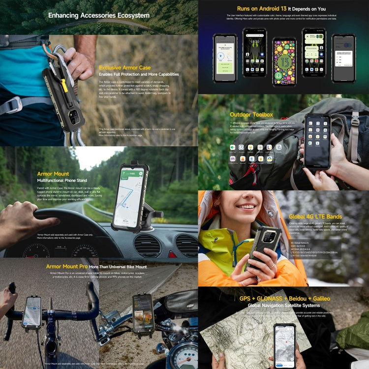 Ulefone Ulefone Armor 22, 8 GB + 256 GB IP68/IP69K, 6,58 Zoll 4G, NFC, OTG Elektroniktrade Switzerland