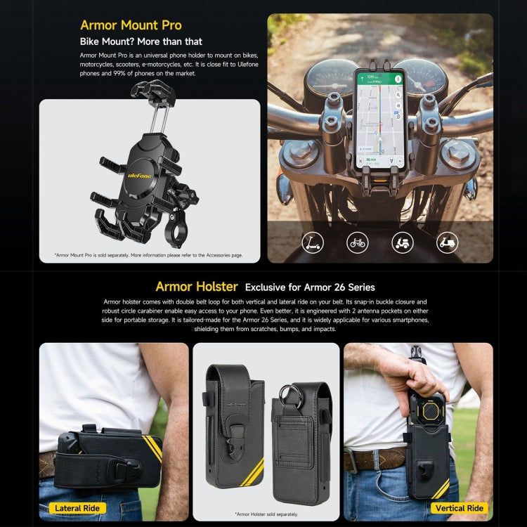 Ulefone Ulefone Armor 26 Ultra Rugged Phone, 6,78 Zoll Android 13 MediaTek Dimensity 8020 Octa Core, Netzwerk: 5G, NFC, 12GB+512GB Elektroniktrade Switzerland