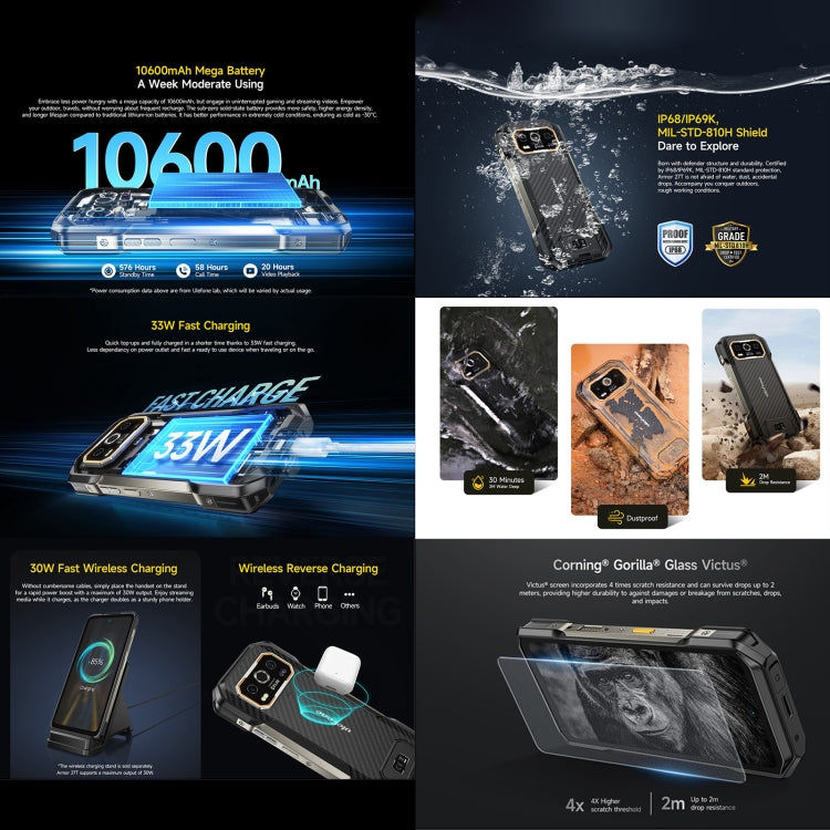 Ulefone Ulefone Armor 27T 12 GB + 256 GB, Wärmebildkamera, Nachtsicht Elektroniktrade Switzerland