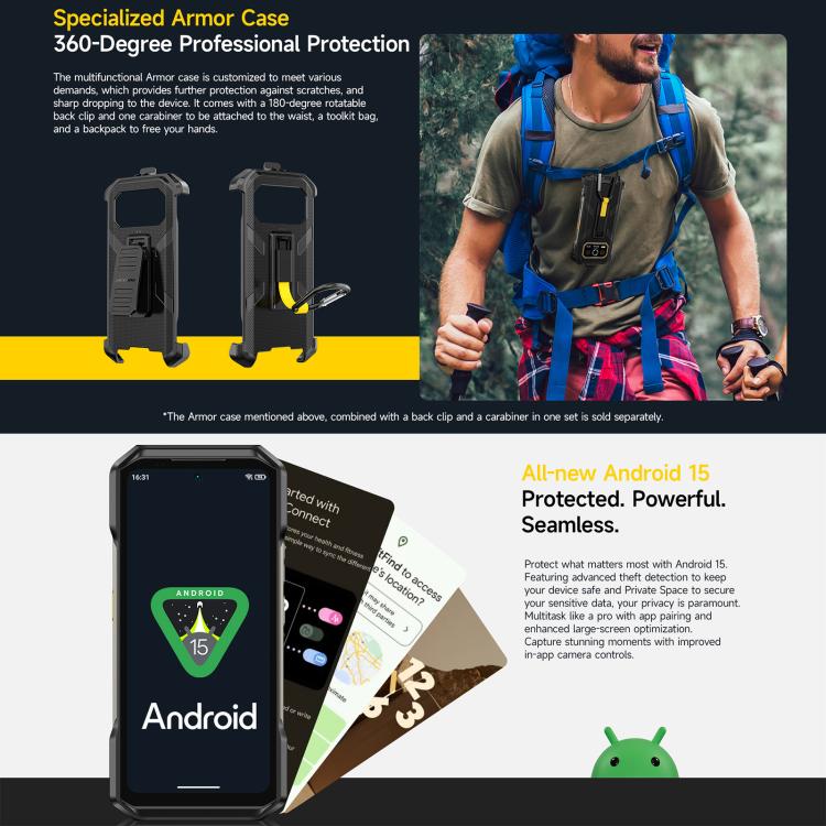 Ulefone Ulefone Armor 27T+, 12GB+256GB, Thermal imager, Night Vision, 10600mAh, 6.78" Android 15, 4G, NFC Elektroniktrade Switzerland