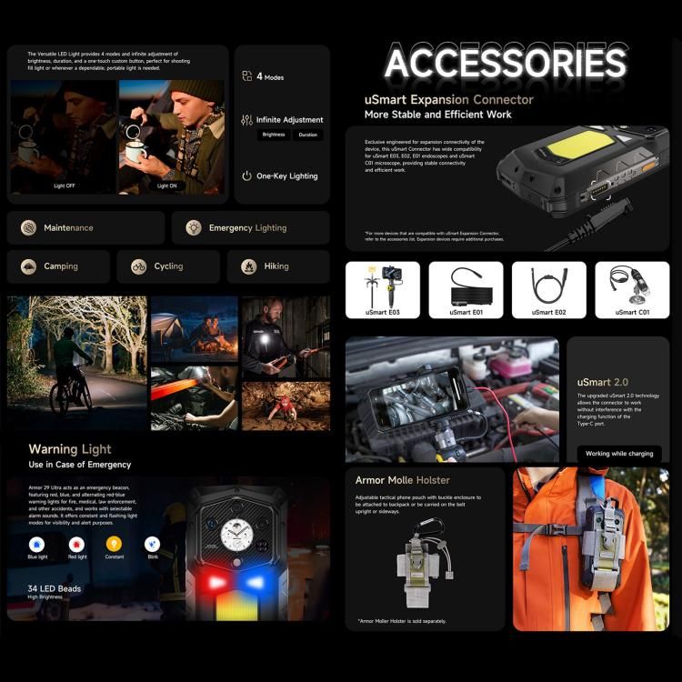 Ulefone Ulefone Armor 29 Ultra 16GB+1TB 5G Rugged Smartphone, Nachtsicht, Android 15 elektroniktrade Switzerland