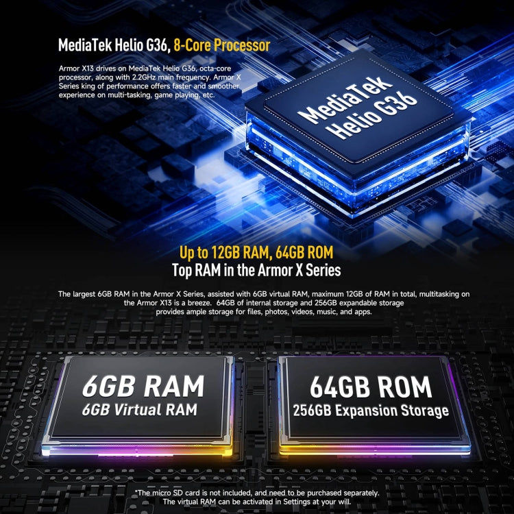 Ulefone Ulefone Armor X13, Robustes IP68/IP69K-Telefon, 6,52 Zoll Octa Core Elektroniktrade Switzerland