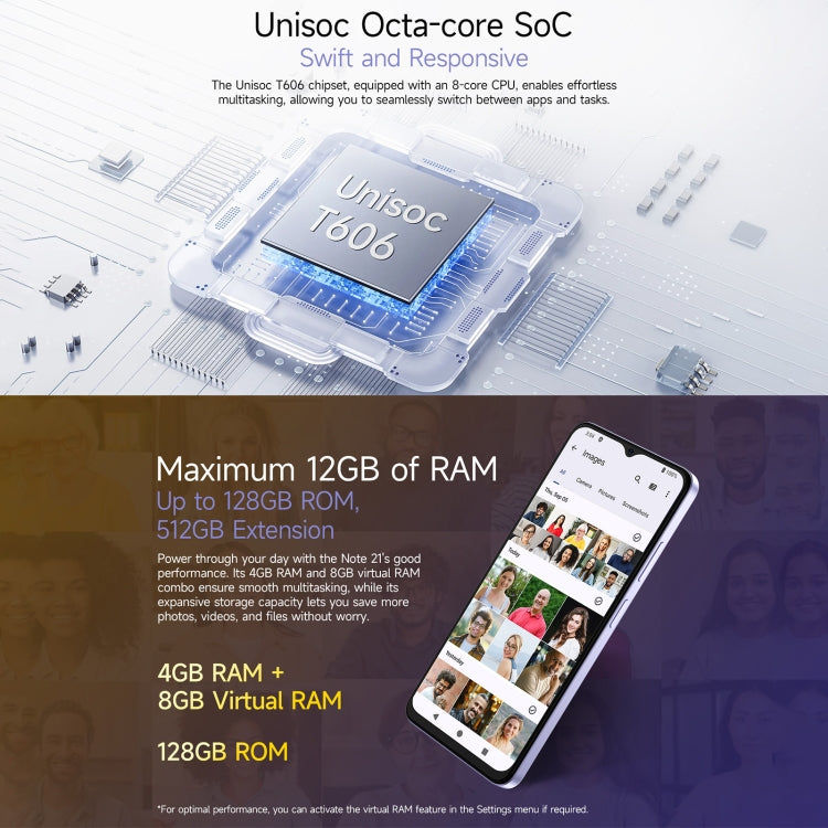 Ulefone Ulefone Note 21, 4 GB + 128 GB, Face ID und Fingerabdruck, Akku 5000mAh Elektroniktrade Switzerland
