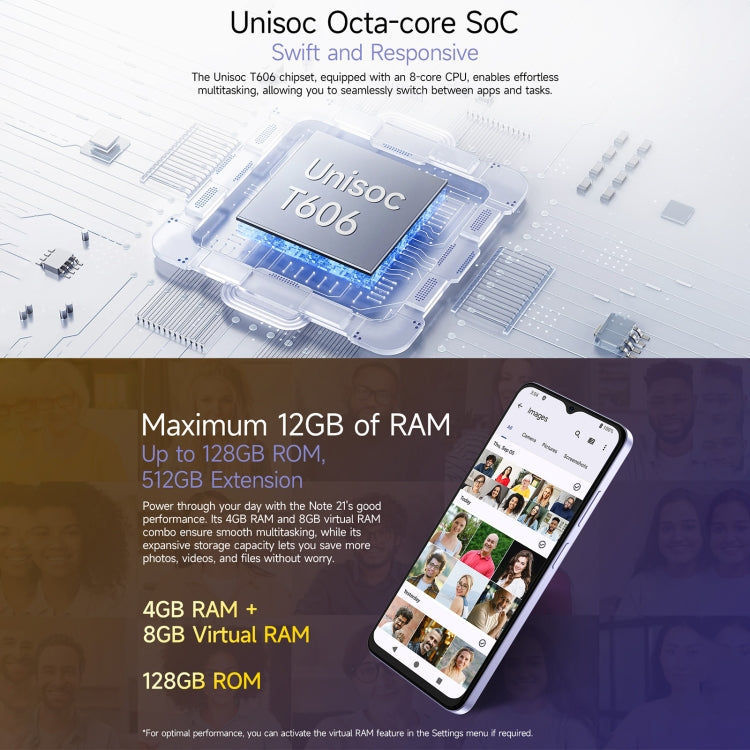 Ulefone Ulefone Note 21, 4 GB + 128 GB, Face ID und Fingerabdruck, Akku 5000mAh elektroniktrade Switzerland