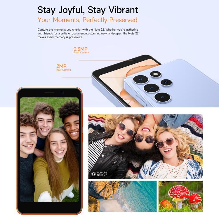 Ulefone Ulefone Note 22, 3 GB + 32 GB, 5 Zoll, Android 16 Go, Unisoc T7100 Octa-Core elektroniktrade Switzerland
