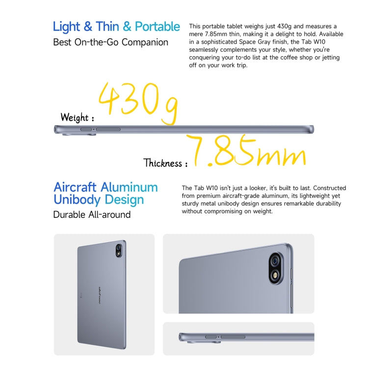 Ulefone Ulefone Tab W10 WiFi Tablet-PC, 4 GB + 128 GB, 10,1 Zoll Android 14 elektroniktrade Switzerland