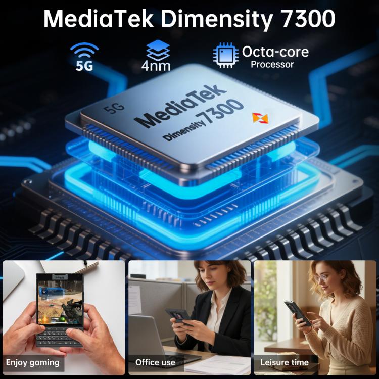 Unihertz Unihertz Titan 2 Smartphone mit physischer QWERTZ-Tastatur, 12 GB + 512 GB Speicher, Fingerabdrucksensor, 4,5 Zoll + 2 Zoll Display, Android 15, Dimensity 7300 5G Octa-Core Prozessor, Netzwerk: 5G, NFC, OTG elektroniktrade Switzerland