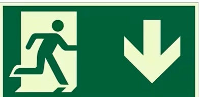 Notausgangsschild mit Leuchteffekt im Dunkeln – Hochwertiges PVC