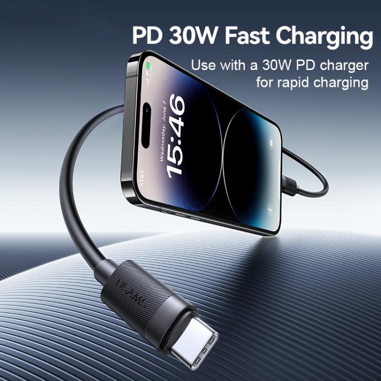 USAMS USAMS SJ781 U94 USB-C / Typ-C auf 8-Pin PD30W Schnelllade-Datenkabel, 1m Elektroniktrade Switzerland