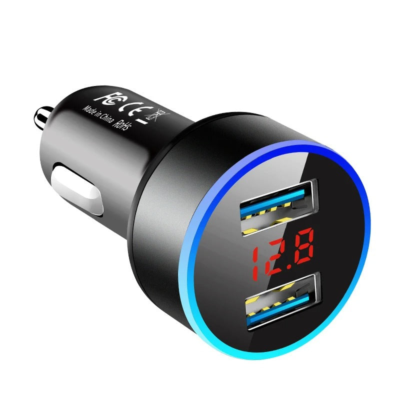 Smartes Dual USB Auto Lade Adapter mit mini Display