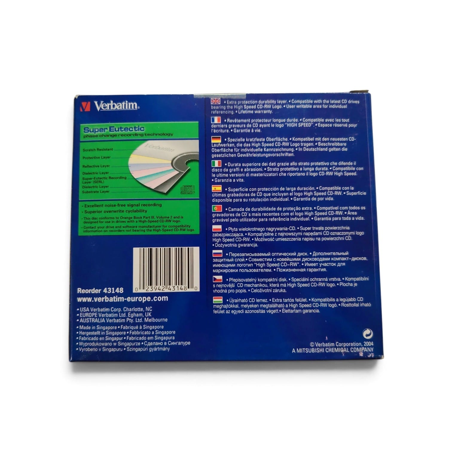 Verbatim Verbatim CD Rewritable 700 MB 10-er Pack elektroniktrade Switzerland