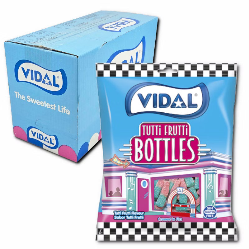 Vidal Golosinas S.A. Vidal Tutti Frutti Bottle, Fruchtgummi, 1 Beutel je 90g Elektroniktrade Switzerland