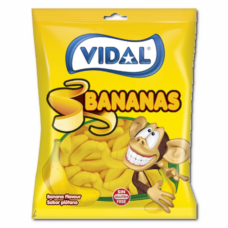 Vidal Vidal Bananas, Fruchtgummi, 1 Beutel je 90g Elektroniktrade Switzerland