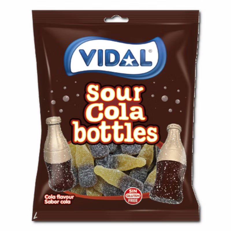 Vidal Vidal Colaflaschen sauer, Fruchtgummi, 1 Beutel je 90g elektroniktrade Switzerland