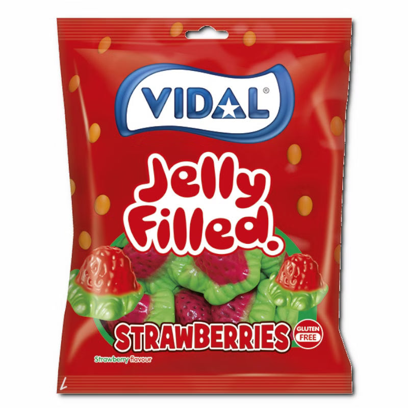 Vidal Vidal Strawberries, Fruchtgummi, 1 Beutel je 90g Elektroniktrade Switzerland