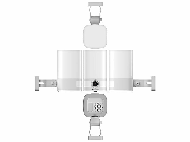 VisorTech 2K-Akku-Überwachungskamera, LED-Licht 600 lm, Alarm, WLAN, App, IP65 Elektroniktrade Switzerland