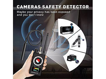 VisorTech Profi-Akku-Spycam- & Wanzendetektor, erkennt 1 MHz-6,5 GHz, GSM u.v.m. elektroniktrade Switzerland
