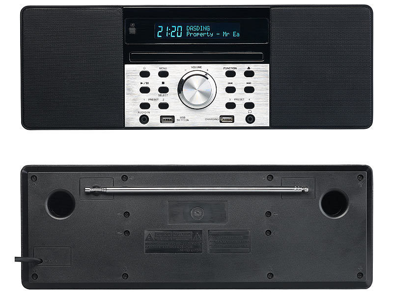 VR-Radio Digitalradio mit DAB+, FM, Bluetooth, CD, Audio-Player, USB-Port, 60 W Elektroniktrade Switzerland