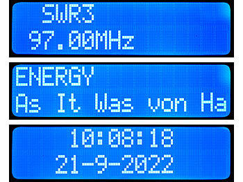VR-Radio Unterbau-Küchenradio DAB+/UKW, RDS, Wecker, Timer, LCD-Display, AUX Elektroniktrade Switzerland