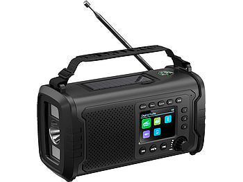 VR-Radio VR-Radio Kurbelradio: Kurbel-Notfall-Digitalradio mit USB-Powerbank, LED-Lampe, 20.000 mAh elektroniktrade Switzerland