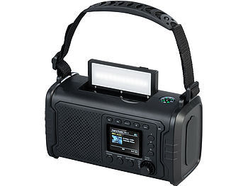 VR-Radio VR-Radio Kurbelradio: Kurbel-Notfall-Digitalradio mit USB-Powerbank, LED-Lampe, 20.000 mAh elektroniktrade Switzerland