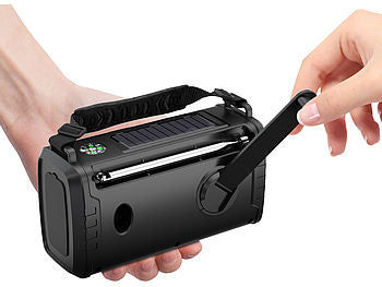 VR-Radio VR-Radio Kurbelradio: Kurbel-Notfall-Digitalradio mit USB-Powerbank, LED-Lampe, 20.000 mAh elektroniktrade Switzerland