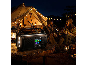 VR-Radio VR-Radio Kurbelradio: Kurbel-Notfall-Digitalradio mit USB-Powerbank, LED-Lampe, 20.000 mAh elektroniktrade Switzerland