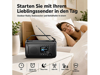VR-Radio VR-Radio Kurbelradio: Kurbel-Notfall-Digitalradio mit USB-Powerbank, LED-Lampe, 20.000 mAh elektroniktrade Switzerland