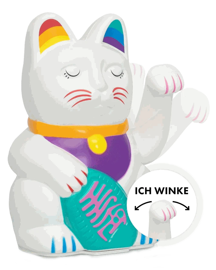 Winkekatze Weiss Winkekatze Winkefinger, weiss, 15 cm Elektroniktrade Switzerland
