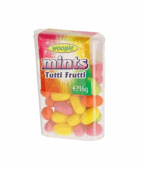 Woogie Woogie Fruchtbonbons Mints Tutti Frutti / Pepermint, je 16g, 1 Dose Elektroniktrade Switzerland