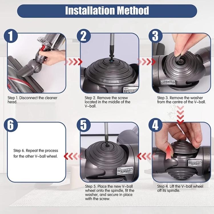 xdsource Ersatzteile für Dyson V15/V11/V10/G5 100W High Torque Reinigungsdüse V-Ball-Anschluss, Connector, Connector+V-Ball Wheel Side elektroniktrade Switzerland