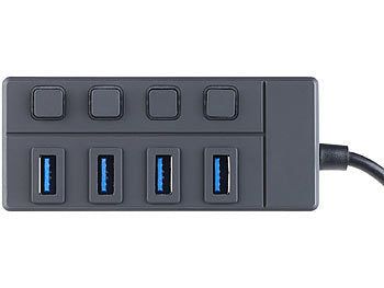 Xystec USB-3.0-Hub mit 4 Ports, einzeln schaltbar, bis 5 Gbit/s elektroniktrade Switzerland