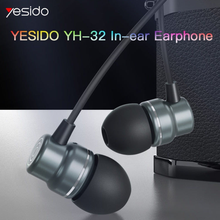 Yesido Yesido YH32 3,5-mm-In-Ear-Kopfhörer mit Kabel, Länge: 1,2 m, YH32 Elektroniktrade Switzerland