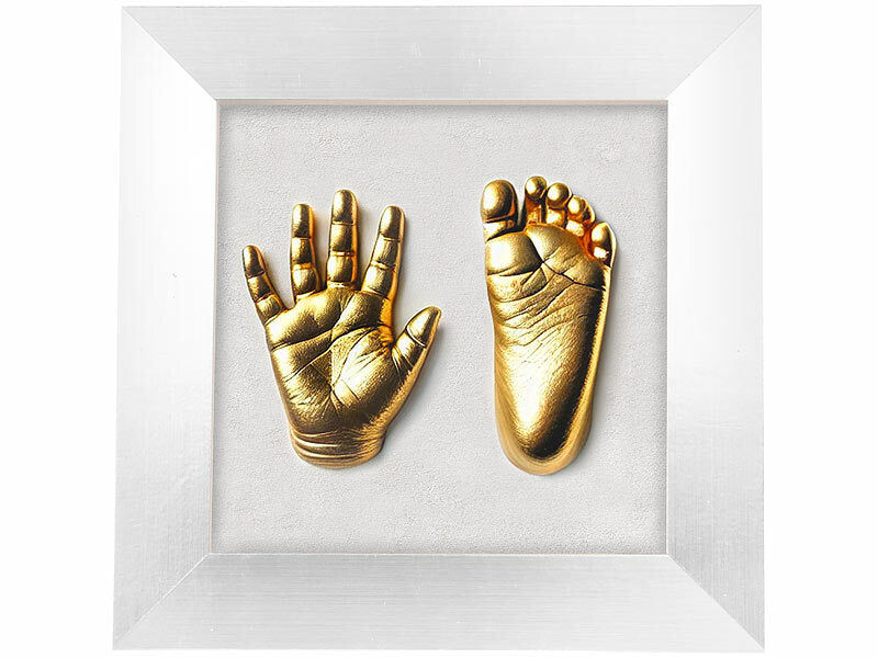 Your Design 3D-Abform-Set für Baby-Hand- & Fußabdruck mit Holzrahmen, 24 x 24 cm Elektroniktrade Switzerland