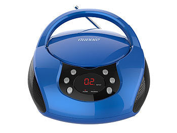 Kinder CD Player: auvisio Tragbarer Stereo-CD-Player mit Radio, Audio-Eingang & LED-Display erhältlich auf eMall