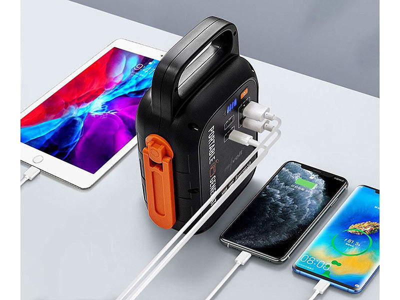 Kurbel-Dynamo-Powerstation mit 22,5 Ah, USB-C Power Delivery, 18 Watt