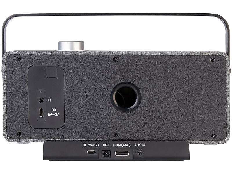 Mobiler TV-Lautsprecher, digitale Funk-Übertragung, 2 Hörprofile, Akku