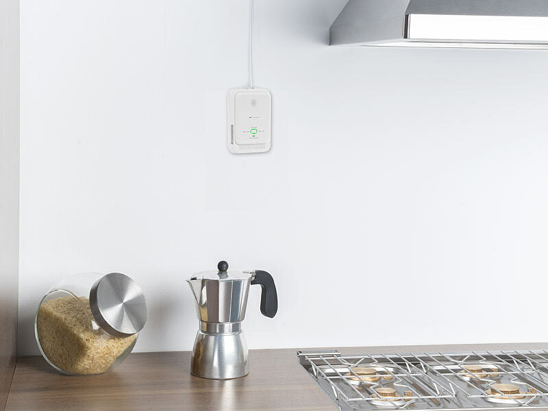 Smarter Multi-Gasmelder für haushaltsübliche Gase, WLAN & App, 85db (Tuya APP)