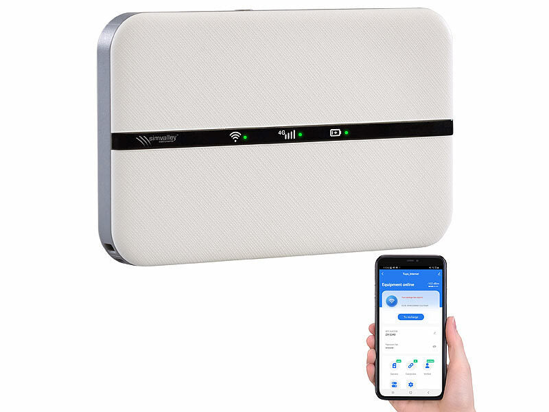 Mobiler 4G/LTE-Router im Kreditkartenformat, bis 150 Mbit/s, Akku, App