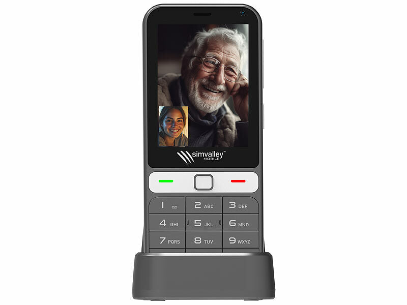 4G-Senioren-Handy, Touchdisplay, WhatsApp, SOS-Funktion, GPS, Android