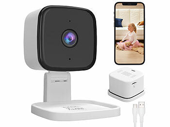 WLAN Camera: 7links Mini-2K-IP-Überwachungskamera, 4 MP, Nachtsicht, 360°-Halter erhältlich auf eMall