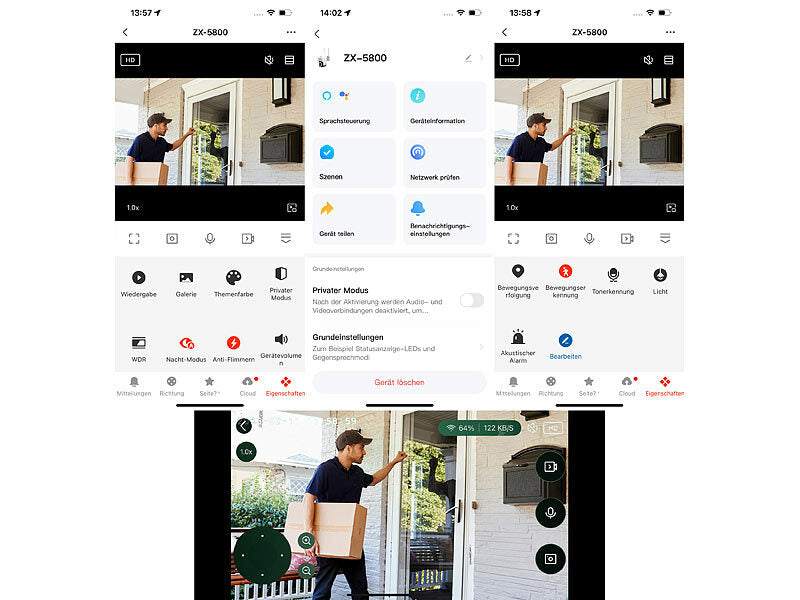 Pan-Tilt-Outdoorkamera mit 2K-Auflösung, 4 MP, Dualband-WLAN, Sirene