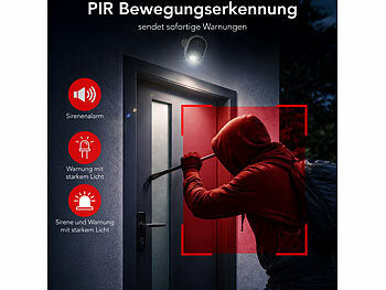7links Akku-Outdoor-IP-Überwachungskamera mit 2K, Dualband-WLAN, PIR, App erhältlich auf eMall