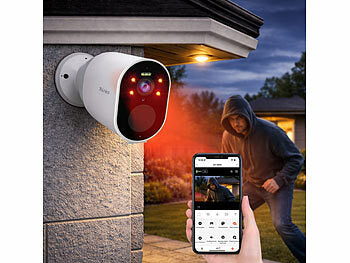7links Akku-Outdoor-IP-Überwachungskamera mit 2K, Dualband-WLAN, PIR, App erhältlich auf eMall