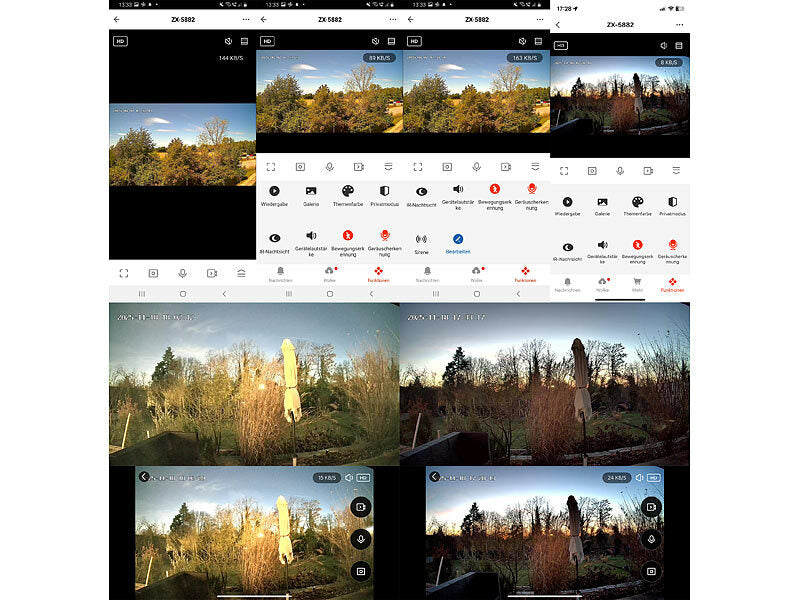 WLAN-IP-Fenster-Kamera mit 2K, 3 MP, App, Nachtsicht in Farbe, USB