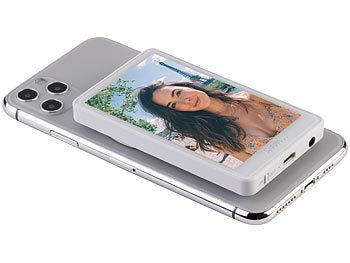 Callstel Selfie-IPS-Vorschau-Display, 3,97", magnetisch, für iOS/Android, Akku erhältlich auf eMall
