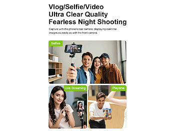 Callstel Selfie-IPS-Vorschau-Display, 3,97", magnetisch, für iOS/Android, Akku erhältlich auf eMall