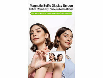 Callstel Selfie-IPS-Vorschau-Display, 3,97", magnetisch, für iOS/Android, Akku erhältlich auf eMall