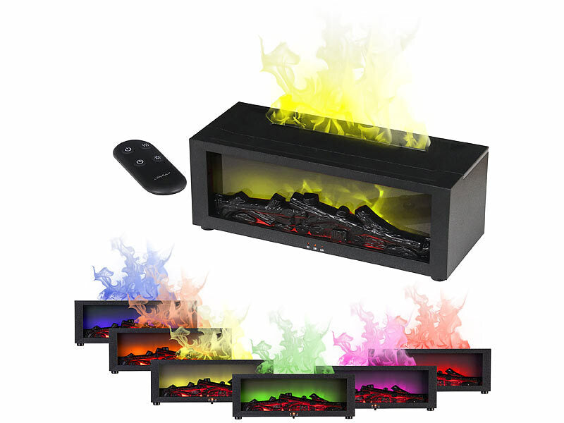 Aroma-Diffusor-Kamin mit 7-farbiger Beleuchtung und Flammen-Effekt