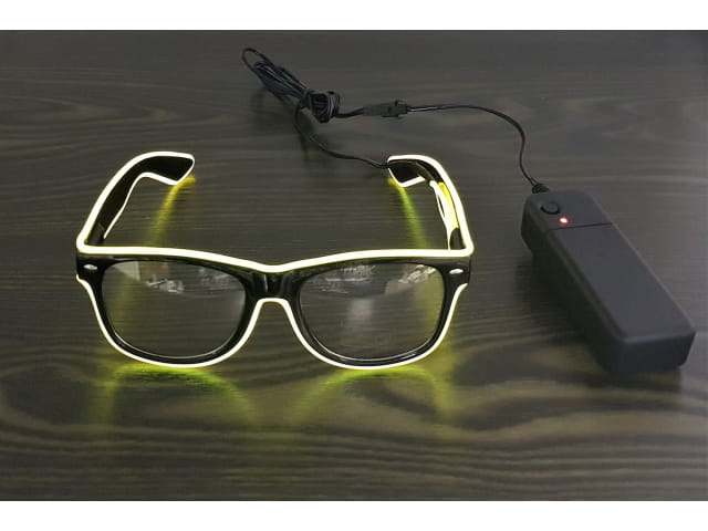 Transparente LED-Brille für Party oder Disco